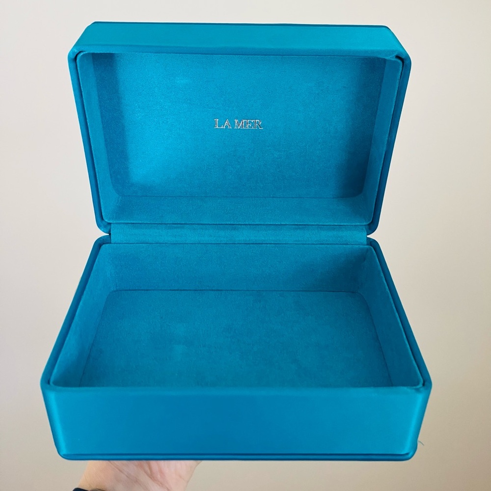 La Mer Box La Mer Jewelry Box Cosmetic Box Gift box Makeup Storage Box Teal New - Picture 5 of 9